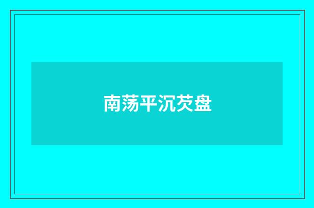 南荡平沉芡盘
