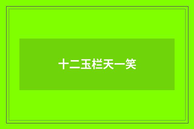 十二玉栏天一笑