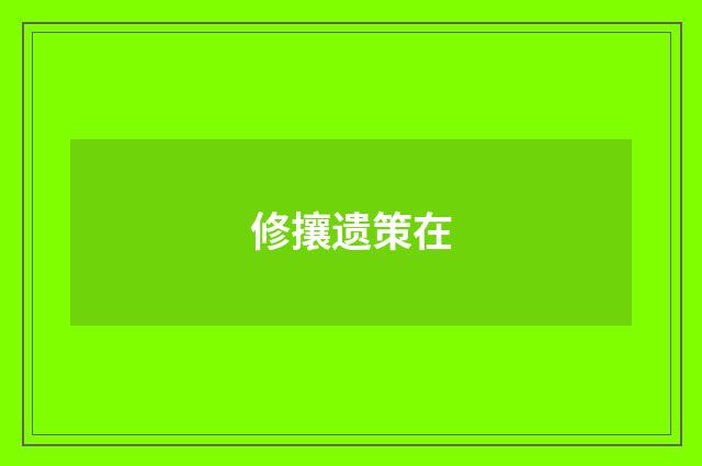 修攘遗策在