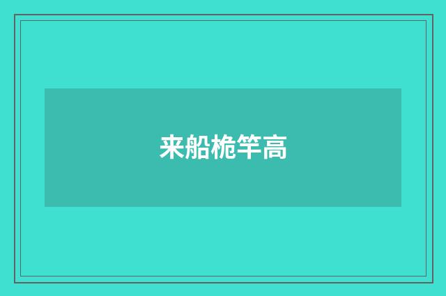 来船桅竿高