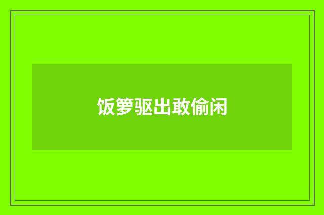 饭箩驱出敢偷闲