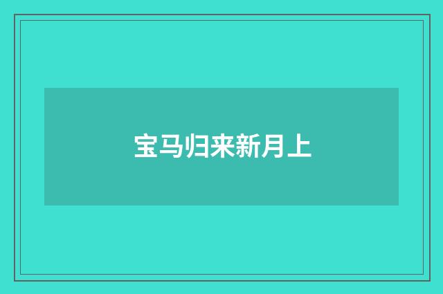 宝马归来新月上