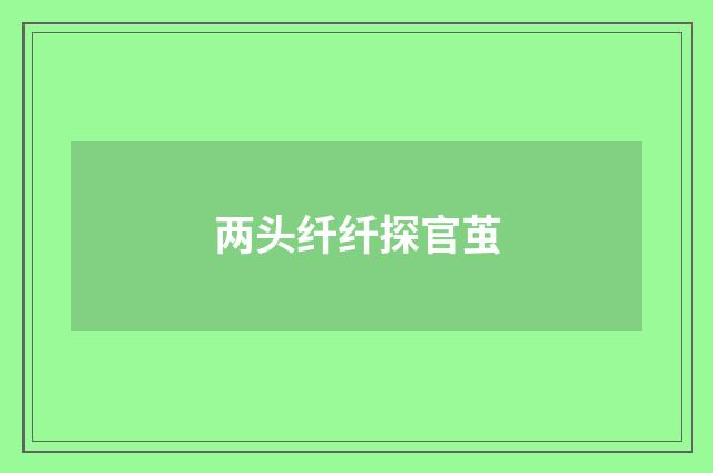 两头纤纤探官茧