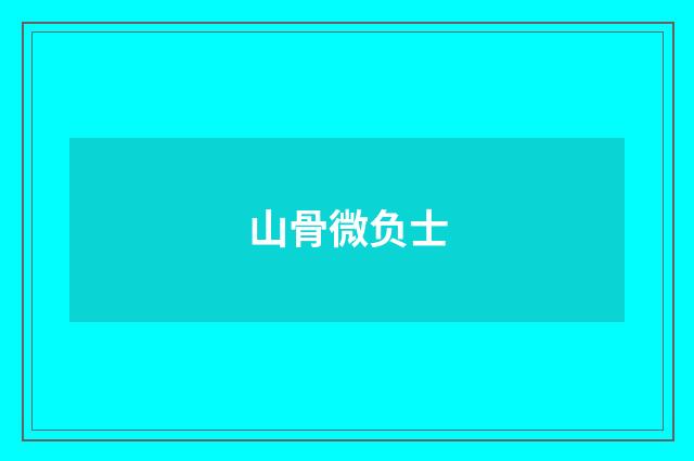 山骨微负士