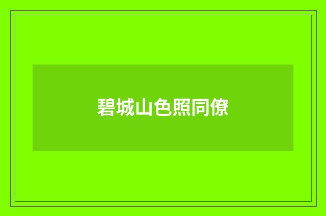 碧城山色照同僚