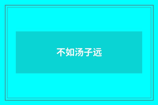 不如汤子远