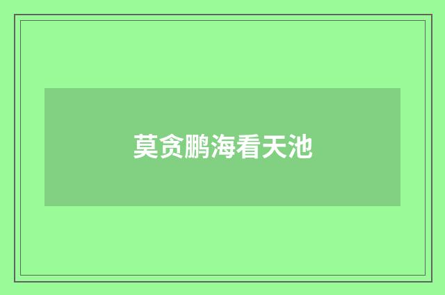 莫贪鹏海看天池