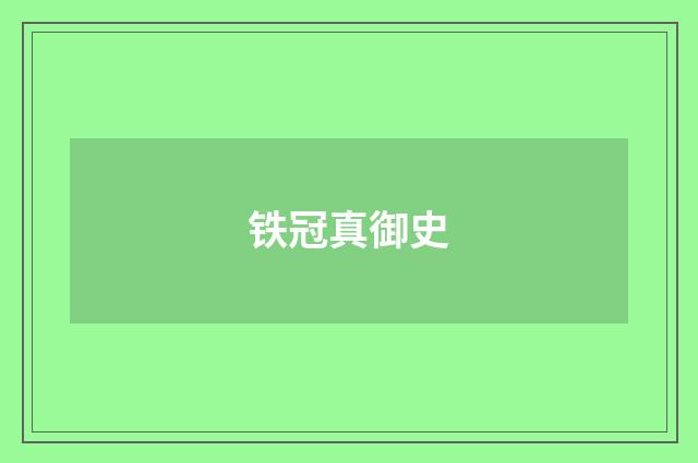铁冠真御史