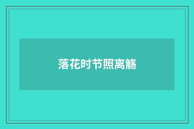 落花时节照离觞