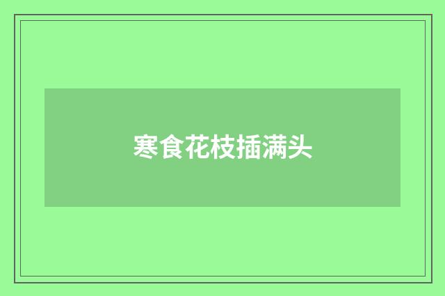 寒食花枝插满头