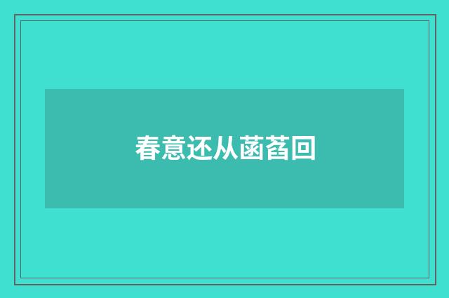 春意还从菡萏回