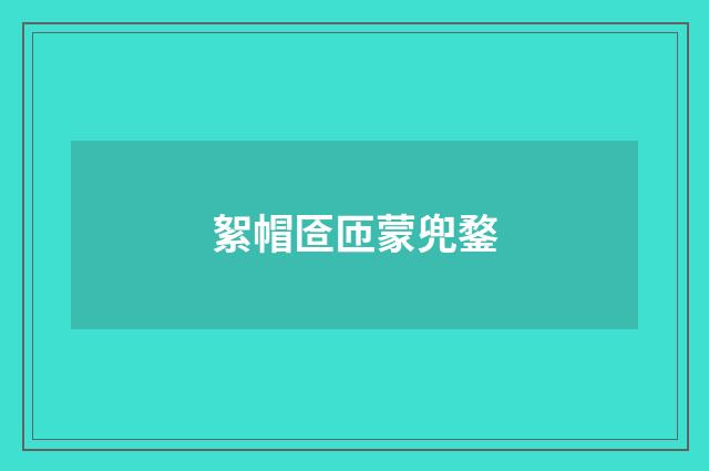 絮帽匼匝蒙兜鍪