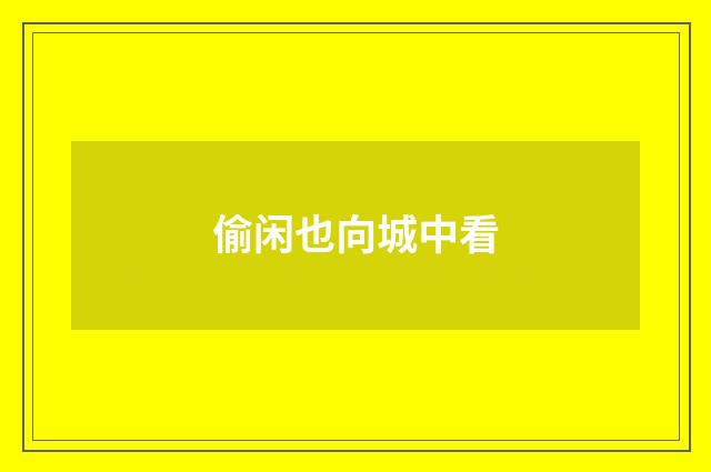 偷闲也向城中看