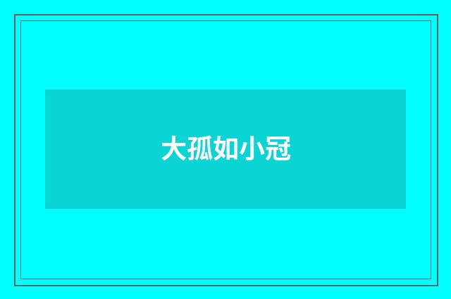 大孤如小冠