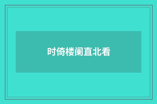 时倚楼阑直北看