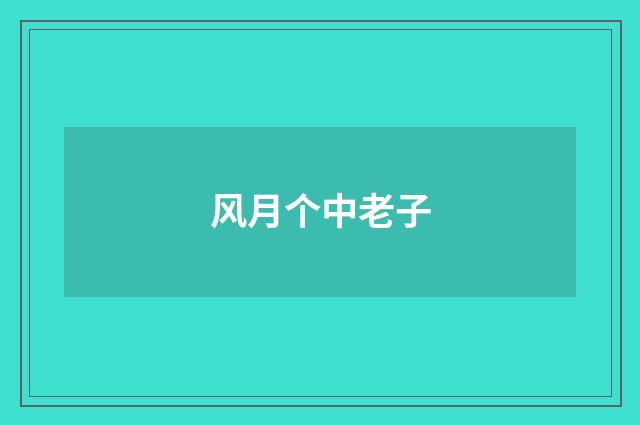 风月个中老子