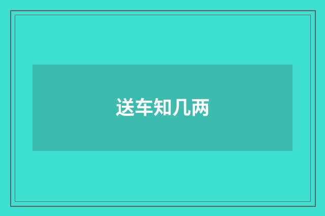 送车知几两