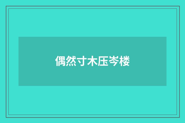 偶然寸木压岑楼