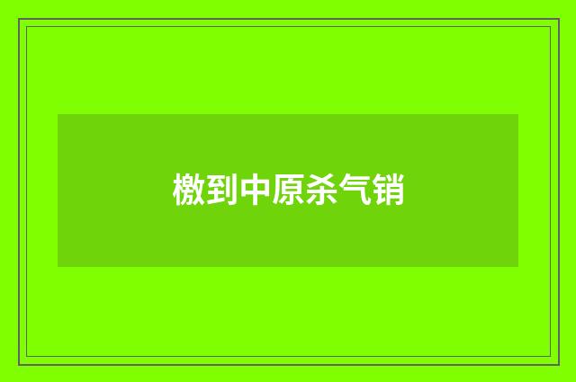 檄到中原杀气销