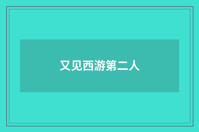 又见西游第二人