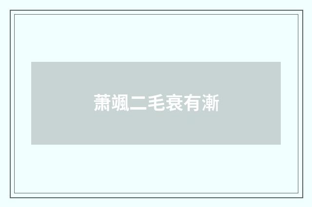 萧颯二毛衰有漸