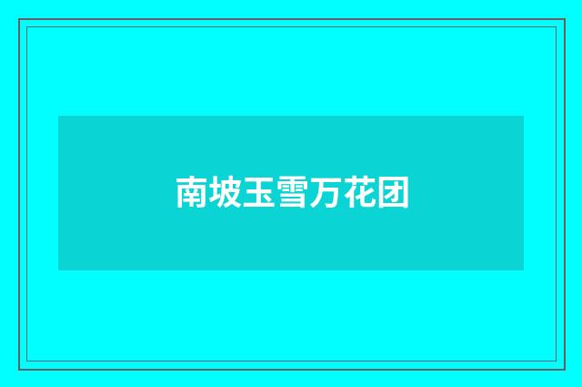 南坡玉雪万花团