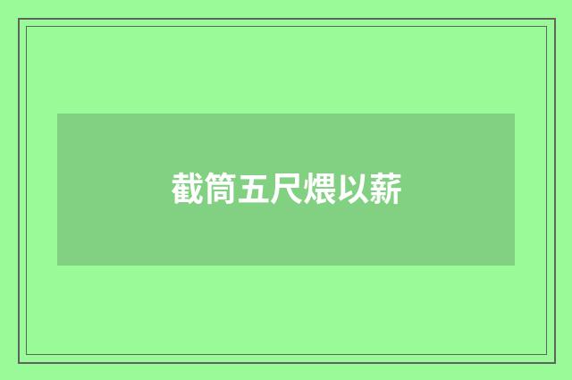 截筒五尺煨以薪