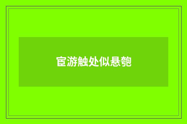宦游触处似悬匏