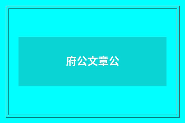 府公文章公