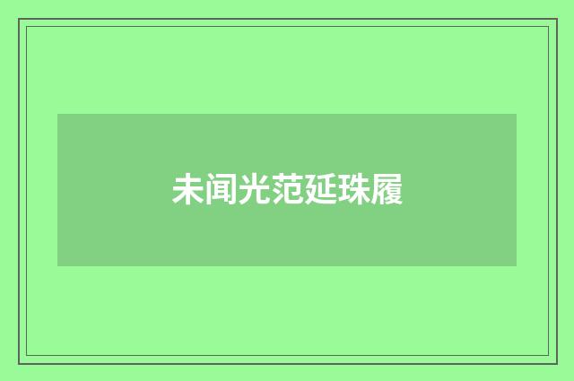 未闻光范延珠履