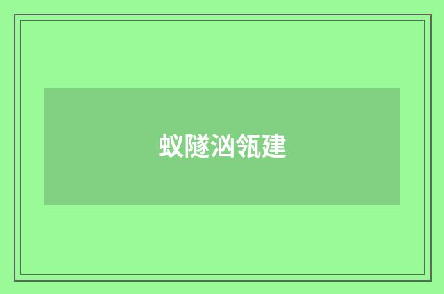 蚁隧汹瓴建