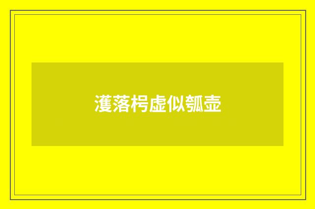 濩落枵虚似瓠壶
