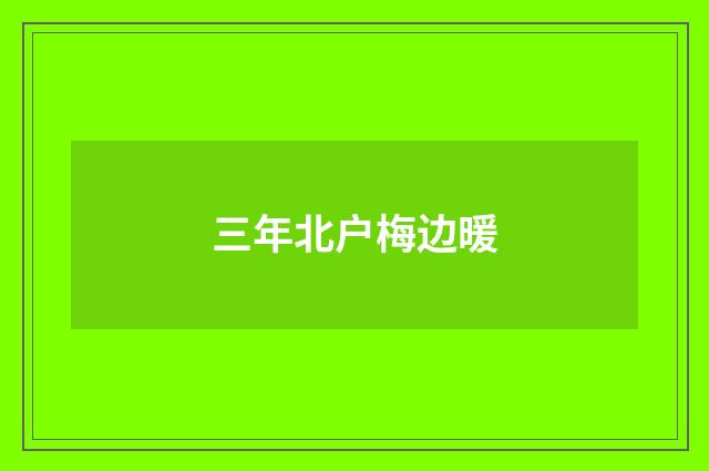 三年北户梅边暖
