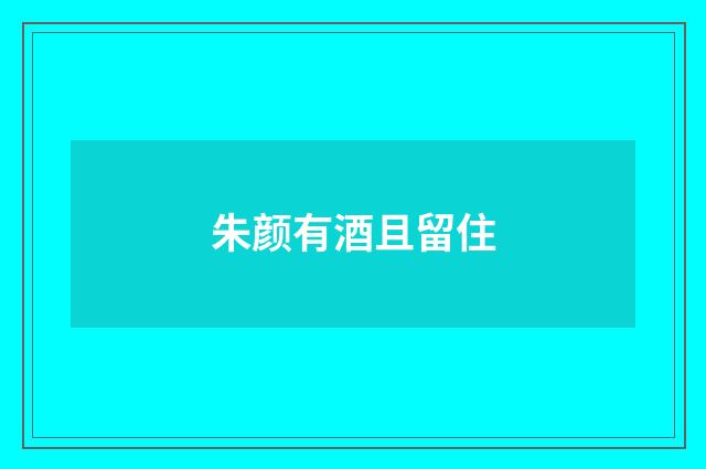 朱颜有酒且留住