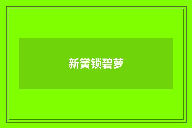 新黉锁碧萝