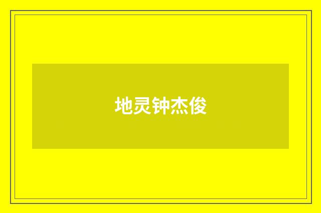 地灵钟杰俊
