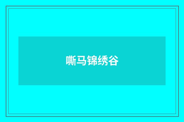 嘶马锦绣谷