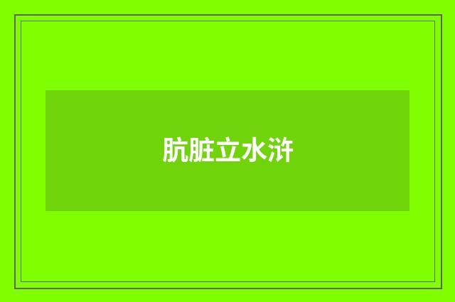 肮脏立水浒