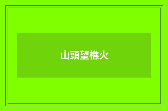 山頭望樵火