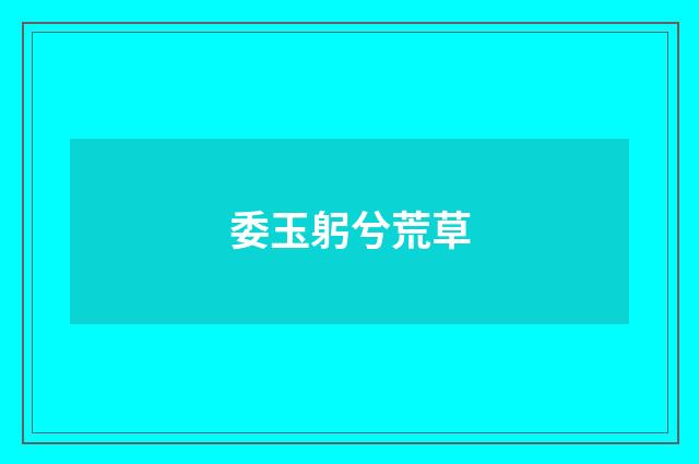 委玉躬兮荒草