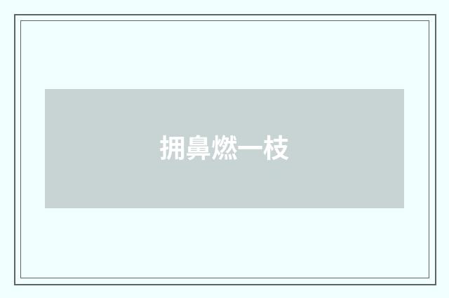 拥鼻燃一枝