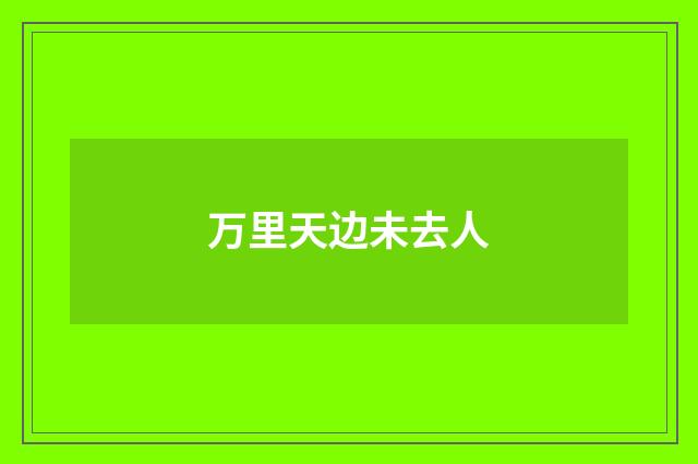 万里天边未去人