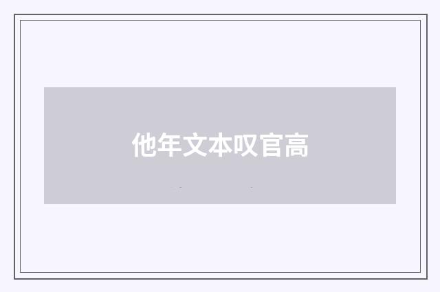 他年文本叹官高