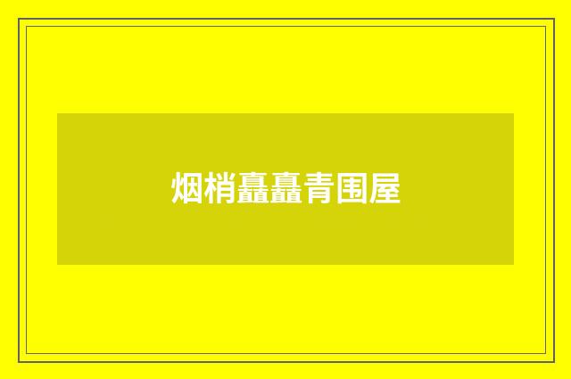 烟梢矗矗青围屋