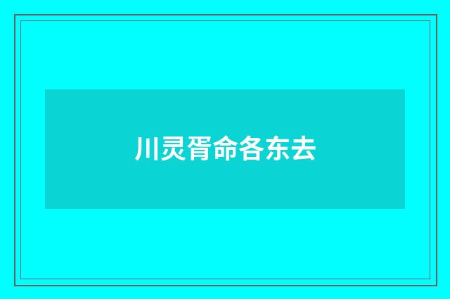 川灵胥命各东去