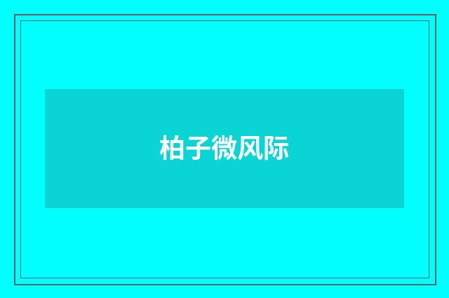柏子微风际
