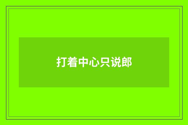 打着中心只说郎