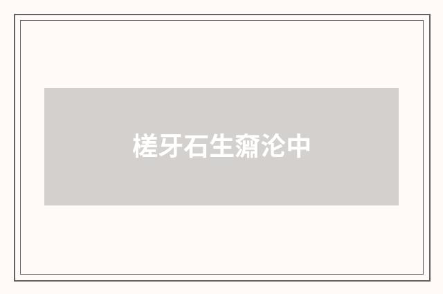 槎牙石生奫沦中