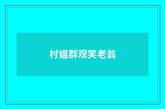 村媪群观笑老翁