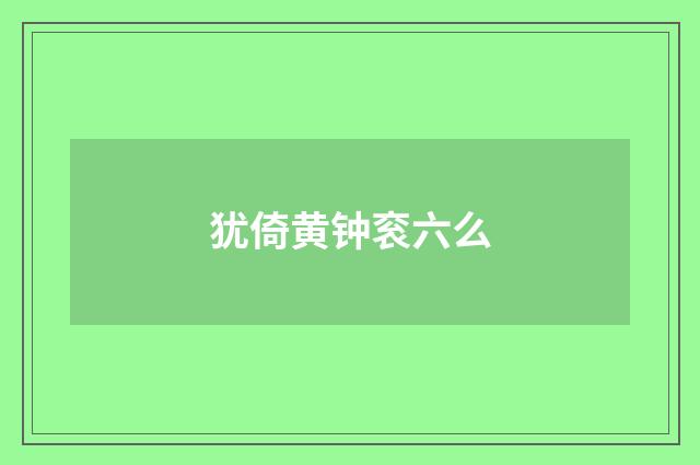 犹倚黄钟衮六么